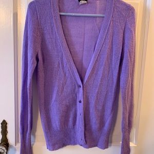 Two j.crew cardigans purple hue